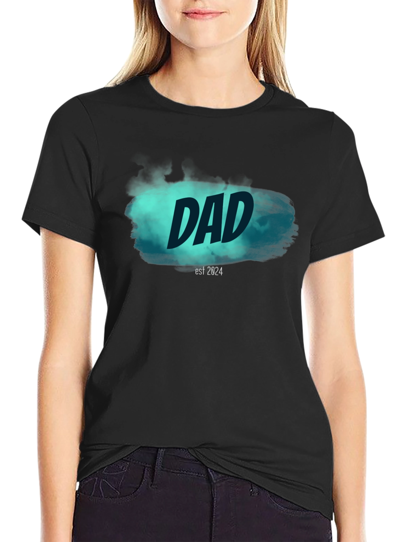 Dad Est. 2024 Black T-Shirt