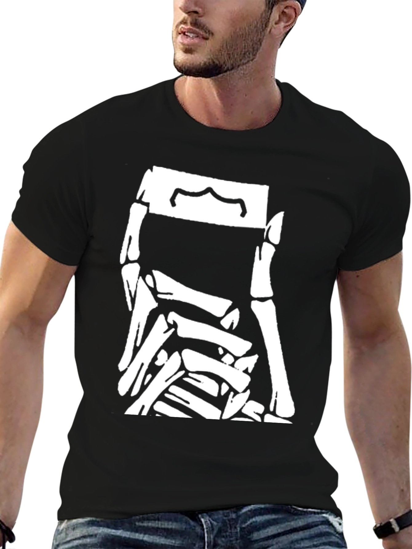 Skeleton Pile Graphic Tee - Black