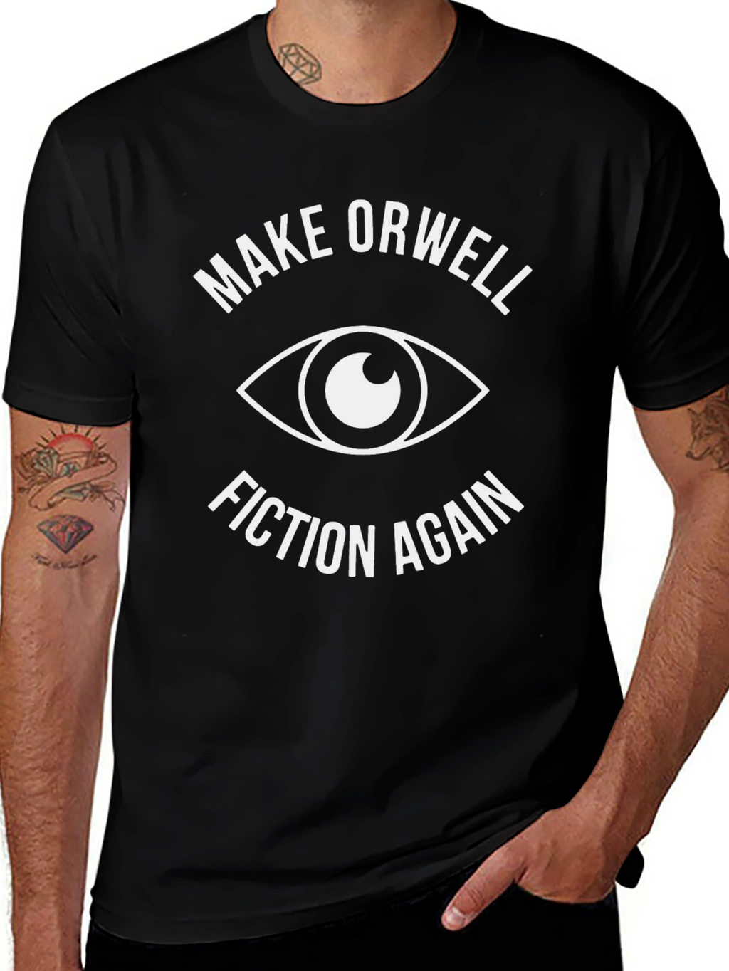 Make Orwell Fiction Again T-Shirt - Black