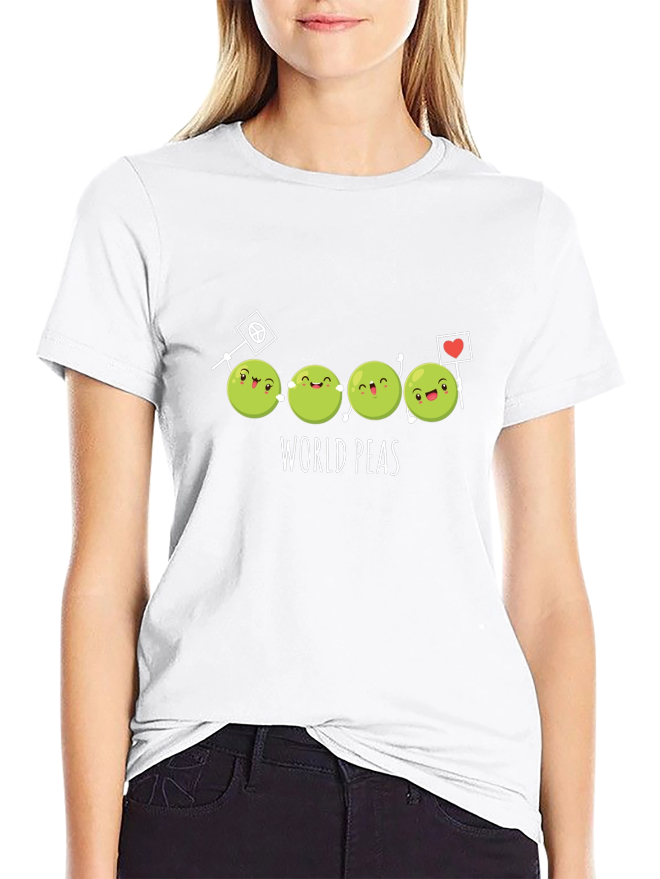 World Peas T-Shirt - Funny Cartoon Graphic Tee