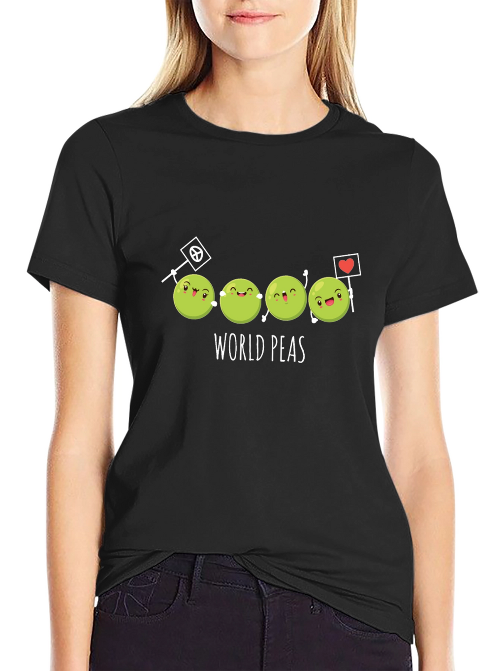 World Peas T-Shirt - Funny Cartoon Graphic Tee