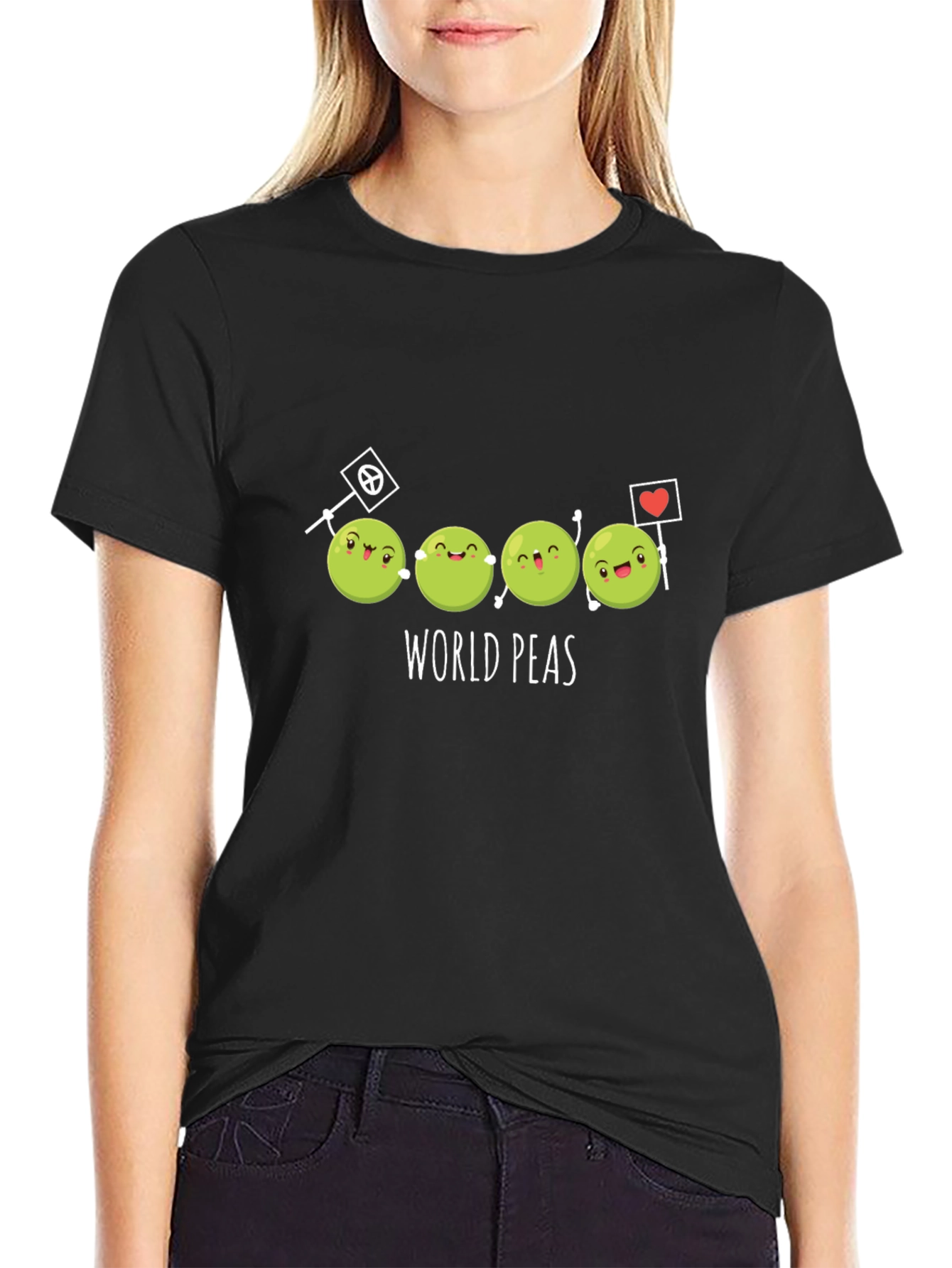 World Peas T-Shirt - Funny Cartoon Graphic Tee