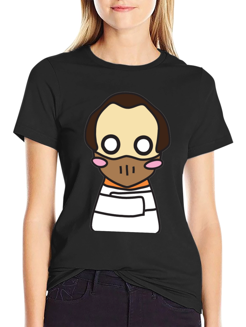 Hannibal Lecter Kawaii T-Shirt - Black Graphic Tee