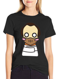 Hannibal Lecter Kawaii T-Shirt - Black Graphic Tee