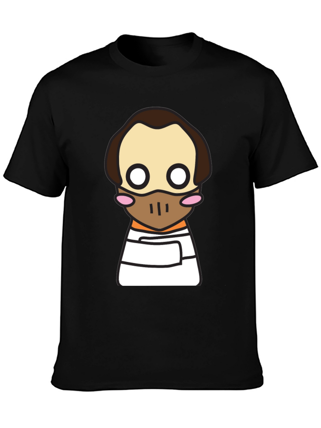 Hannibal Lecter Kawaii T-Shirt - Black Graphic Tee