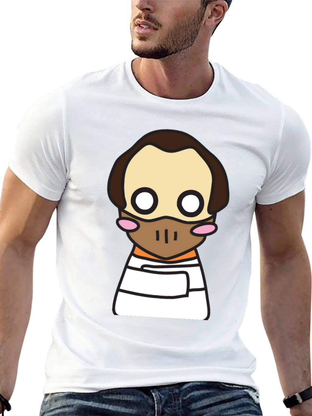Hannibal Lecter Kawaii T-Shirt - Black Graphic Tee
