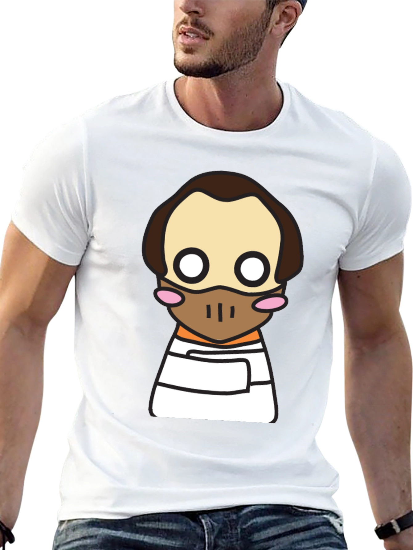 Hannibal Lecter Kawaii T-Shirt - Black Graphic Tee