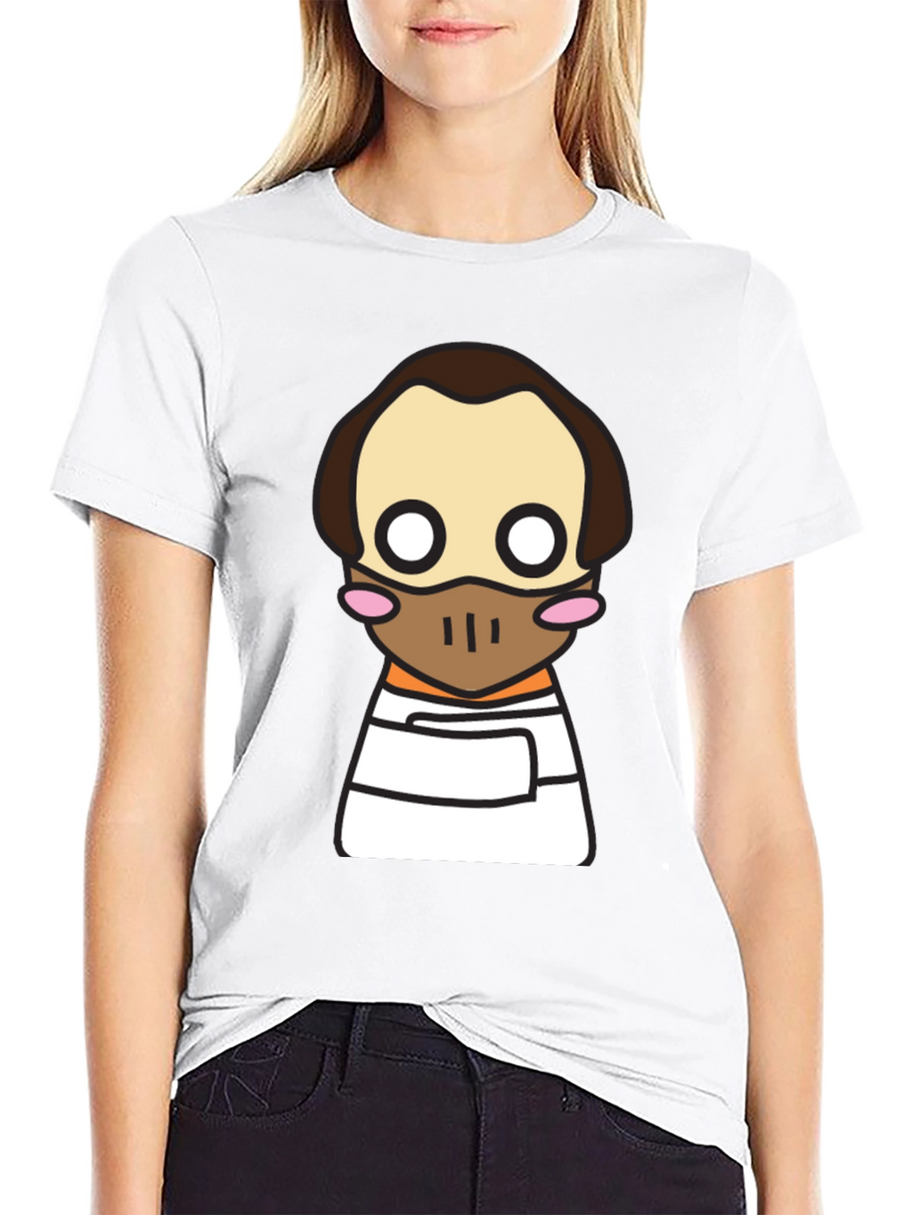 Hannibal Lecter Kawaii T-Shirt - Black Graphic Tee