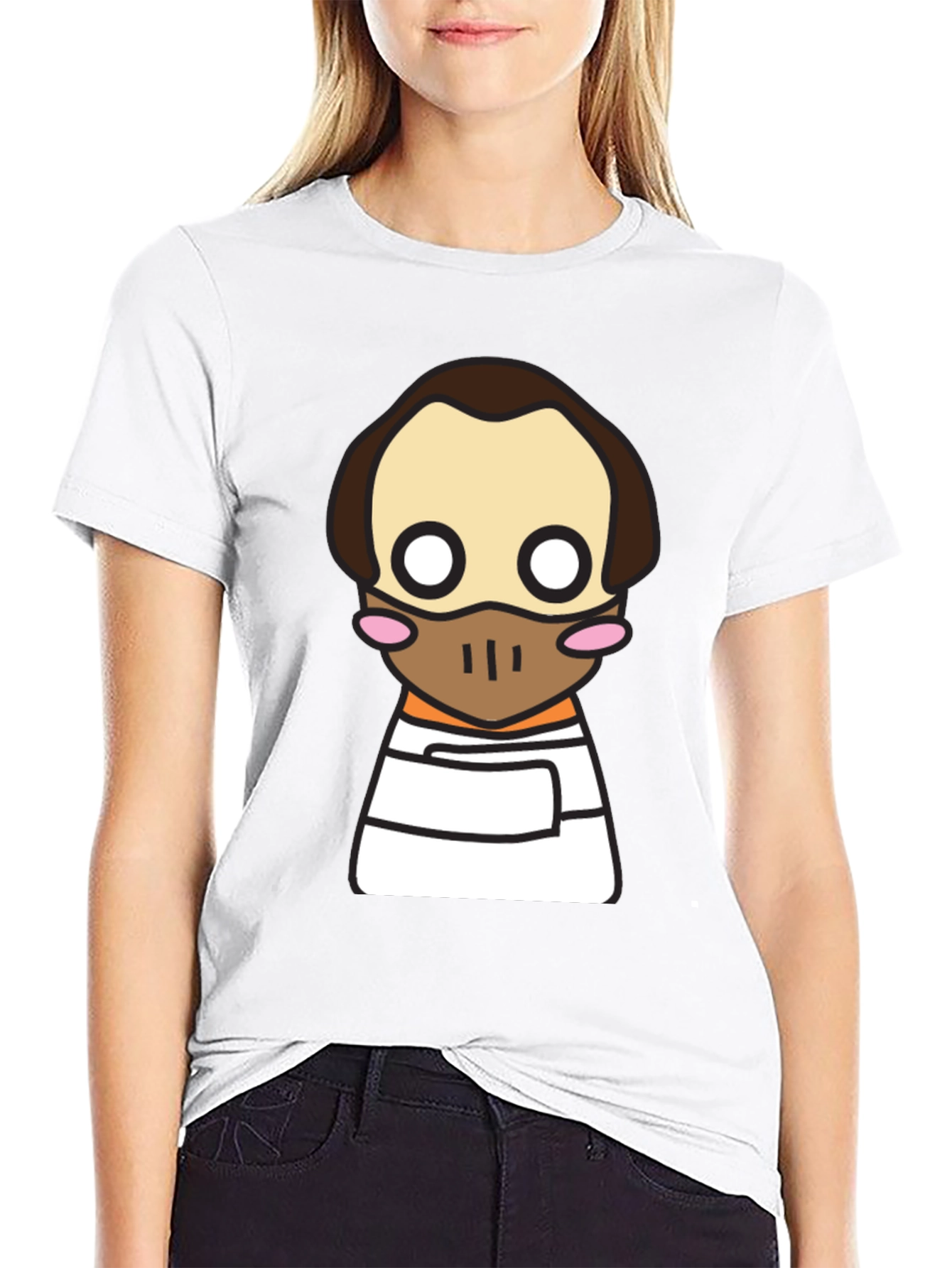 Hannibal Lecter Kawaii T-Shirt - Black Graphic Tee