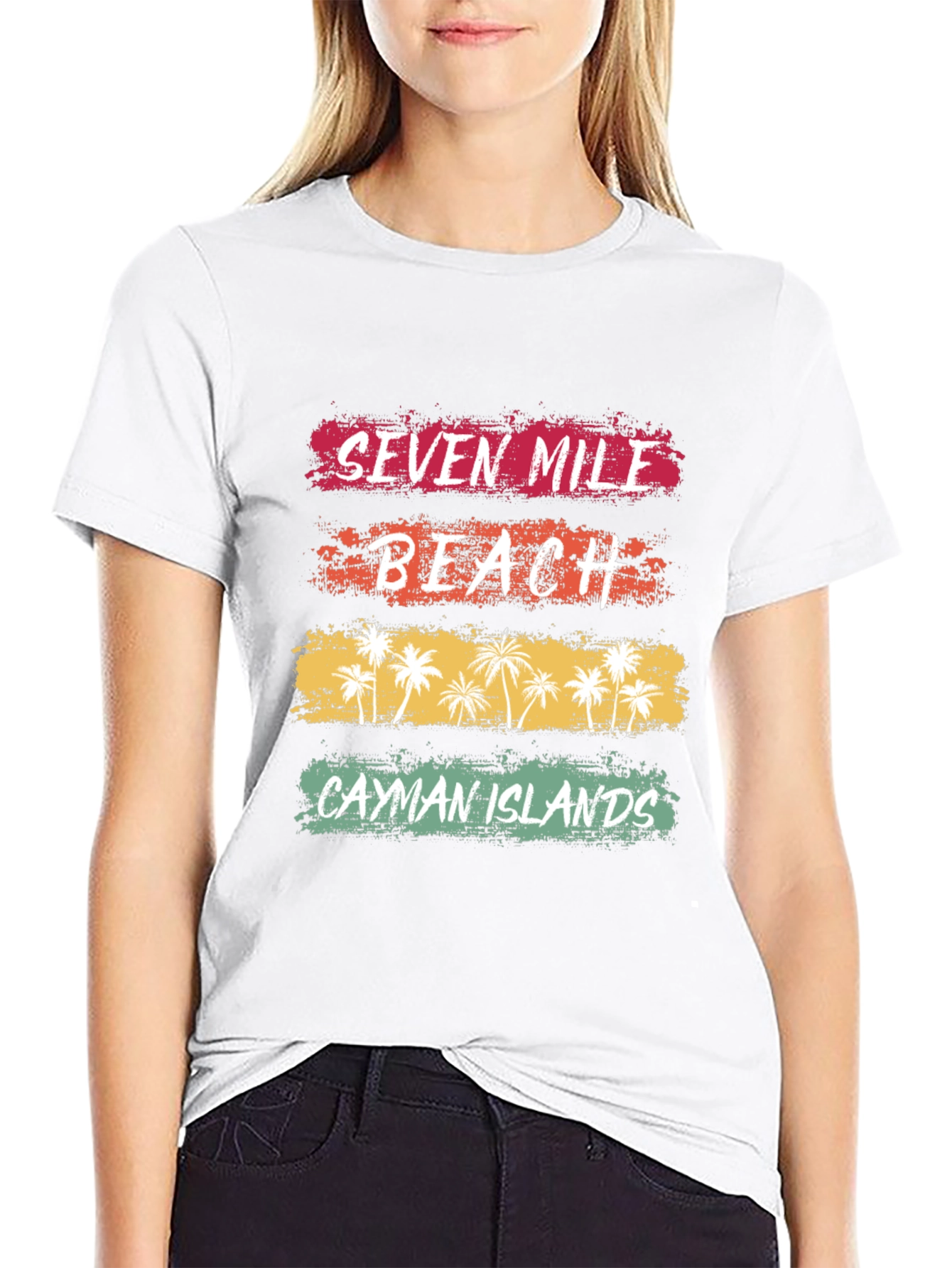 Seven Mile Beach Cayman Islands Graphic Tee