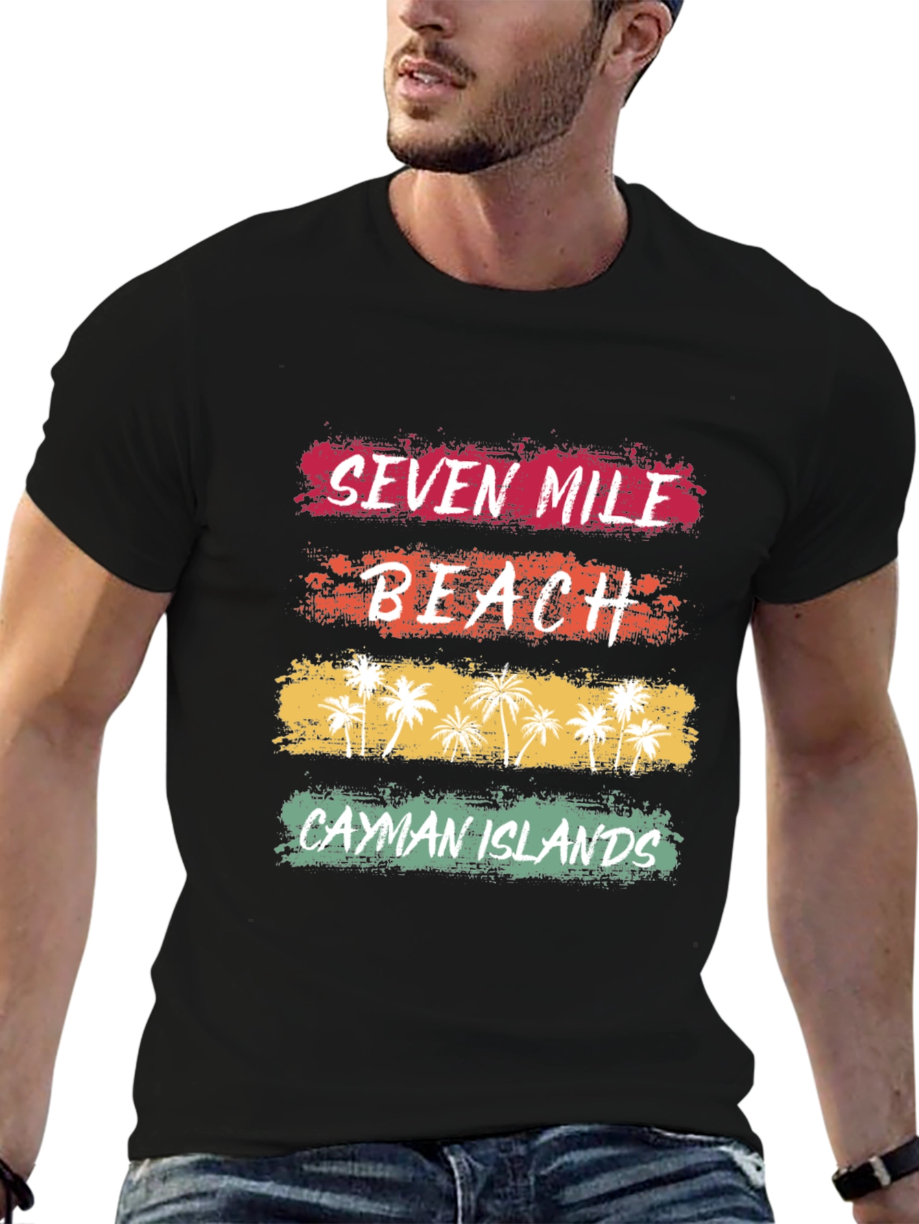 Seven Mile Beach Cayman Islands Graphic Tee