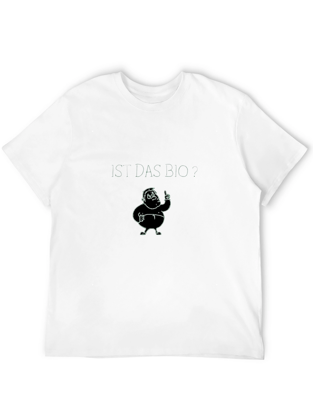 Humorous Cartoon Character Black T-Shirt
