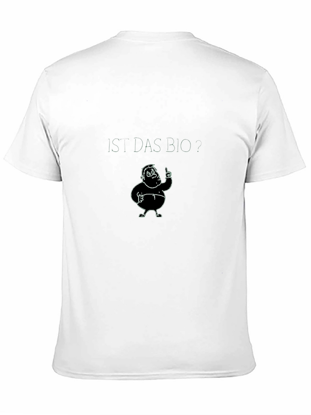 Humorous Cartoon Character Black T-Shirt