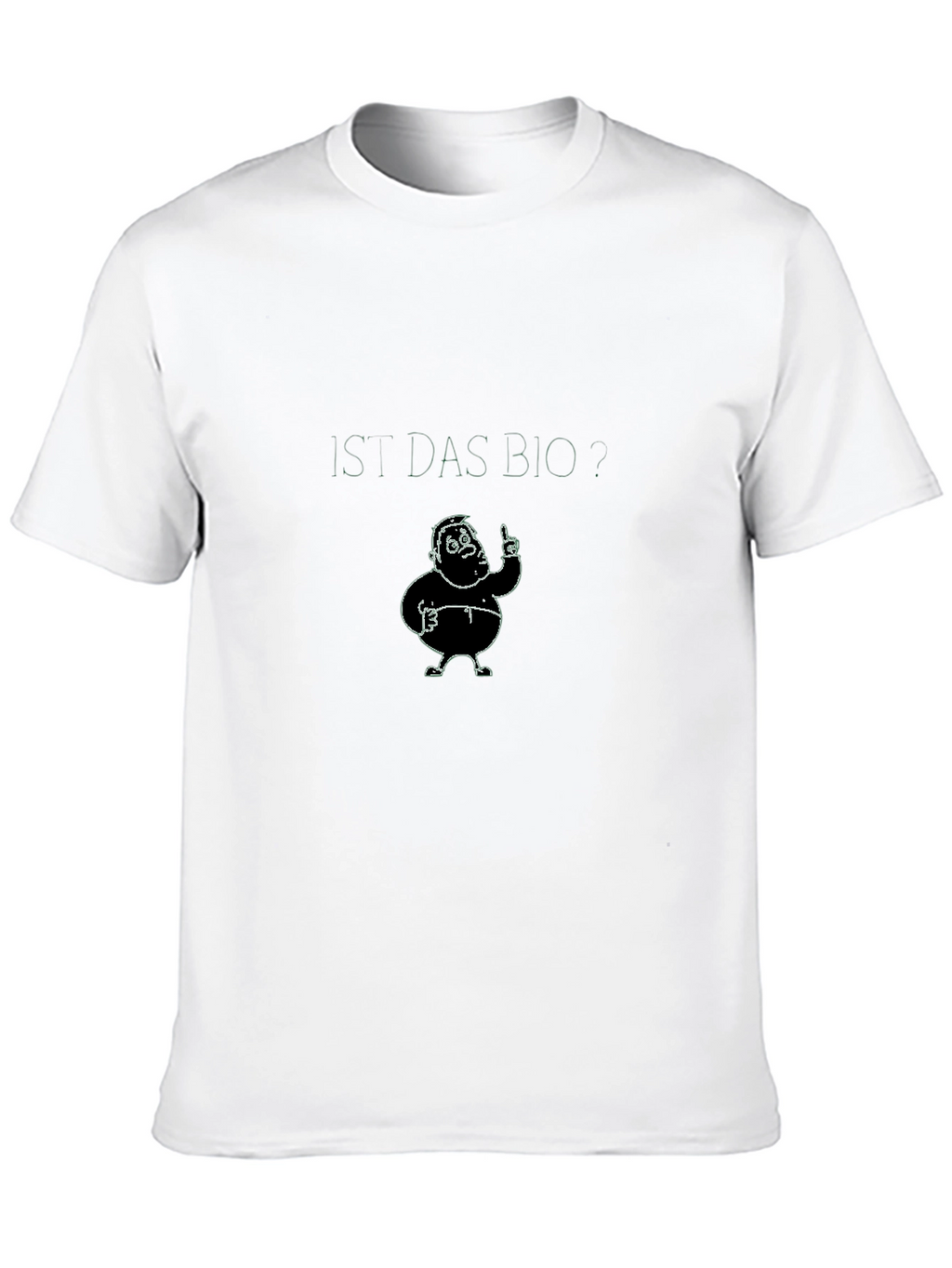 Humorous Cartoon Character Black T-Shirt
