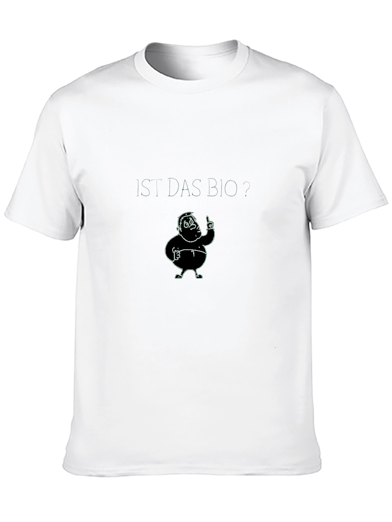 Humorous Cartoon Character Black T-Shirt