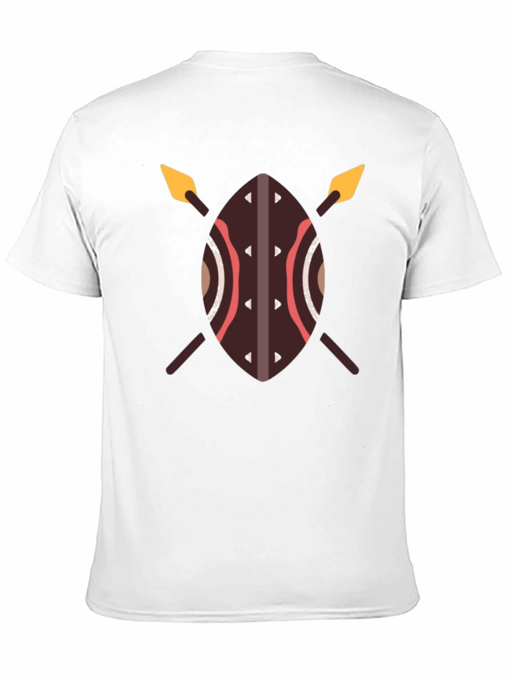African Shield Spear T-Shirt - Warrior Design Tee