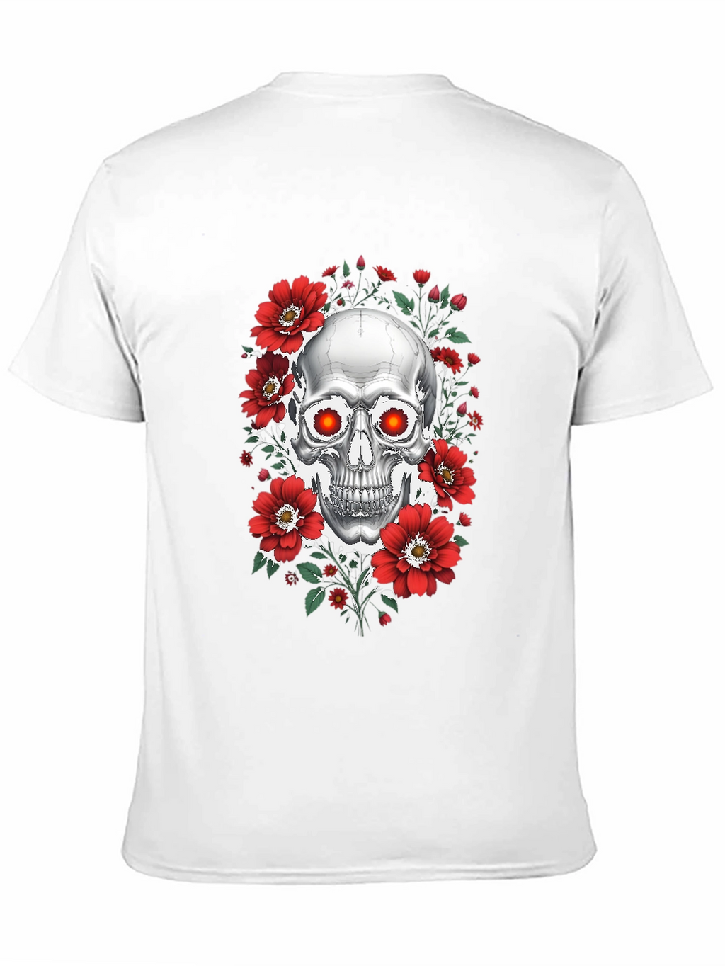Skull & Roses Graphic T-Shirt - Dark Aesthetic