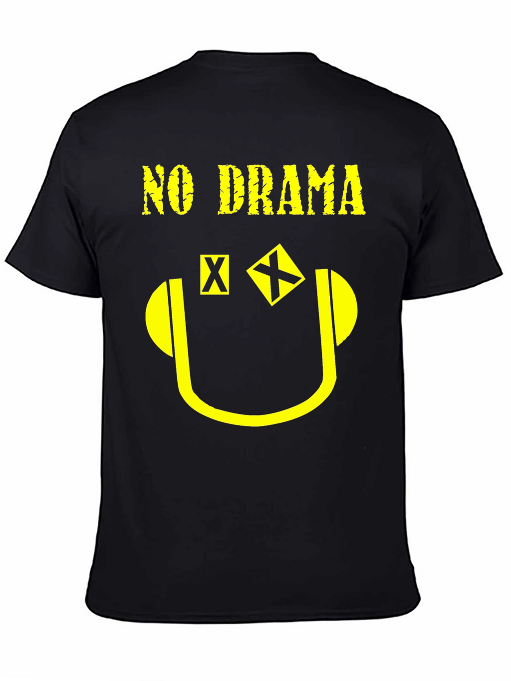 No Drama Graphic Print T-Shirt - Black