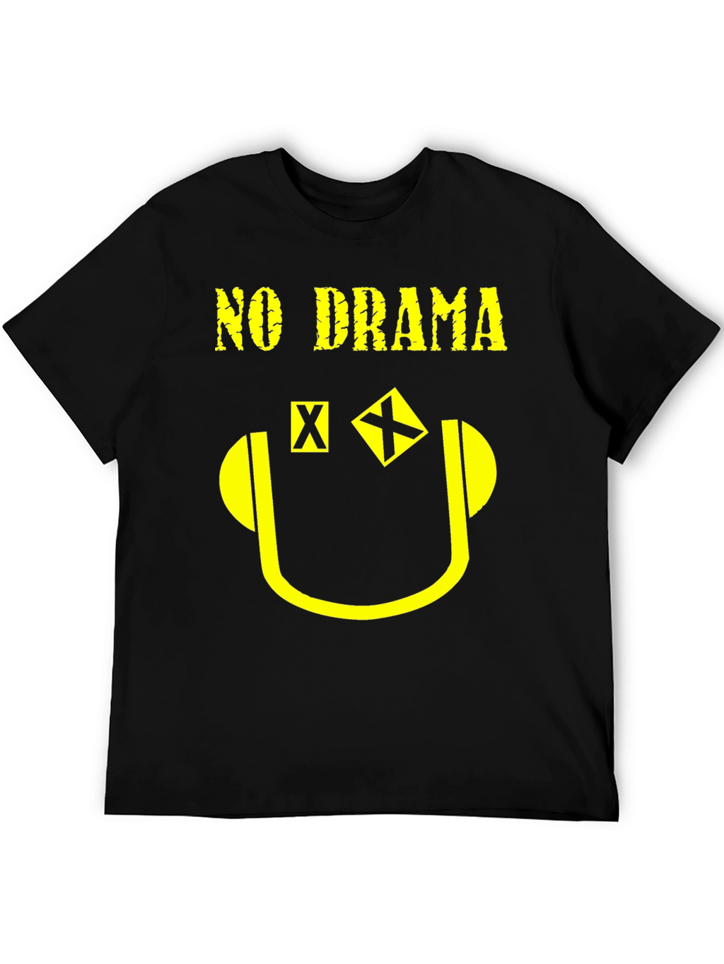 No Drama Graphic Print T-Shirt - Black
