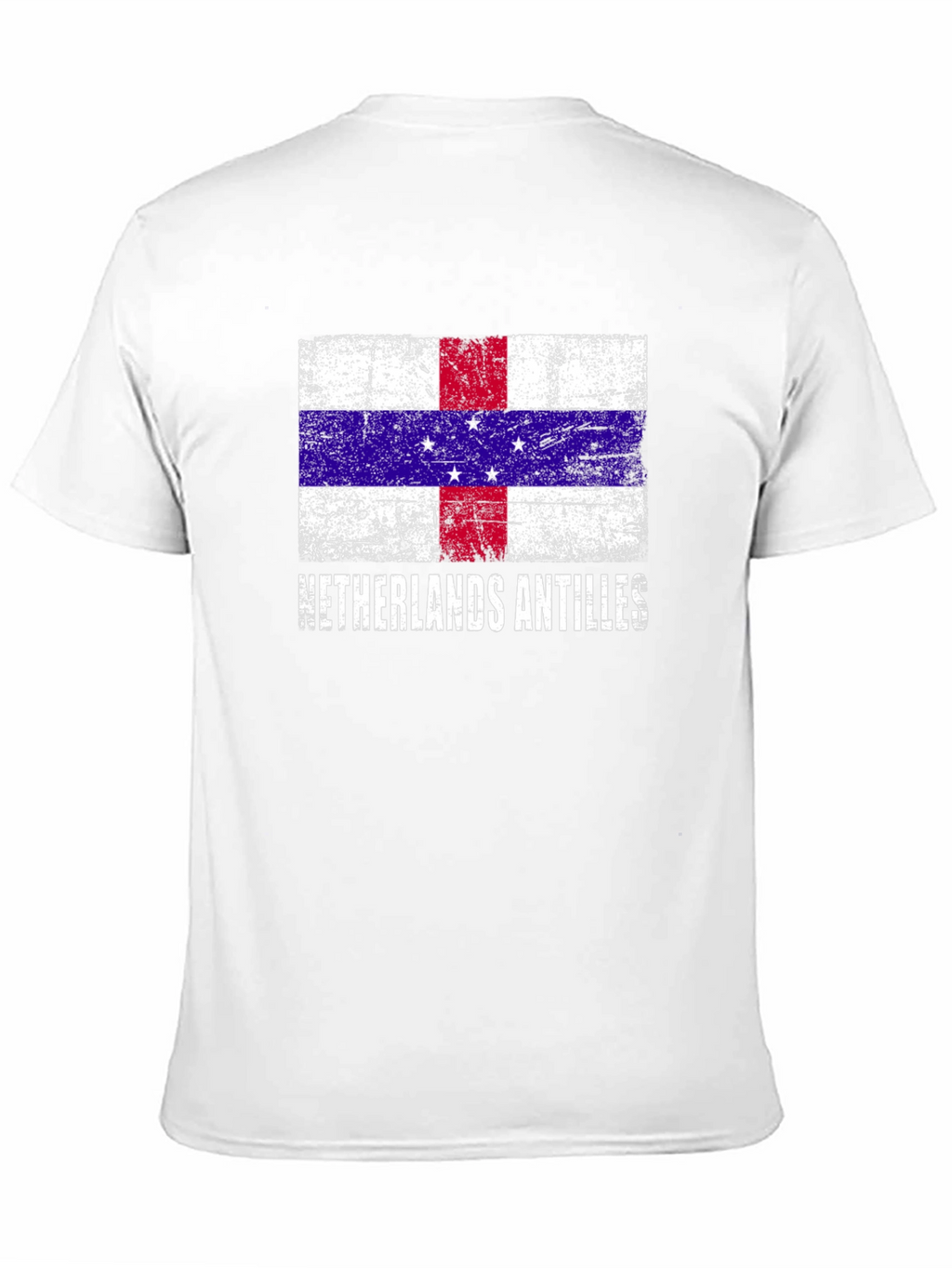 Netherlands Antilles Flag Distressed T-Shirt