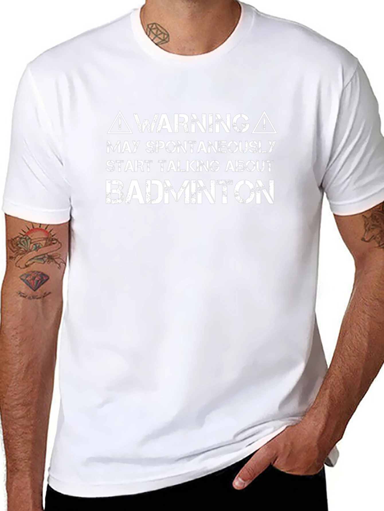 Warning: Badminton T-Shirt - Funny Badminton Gift