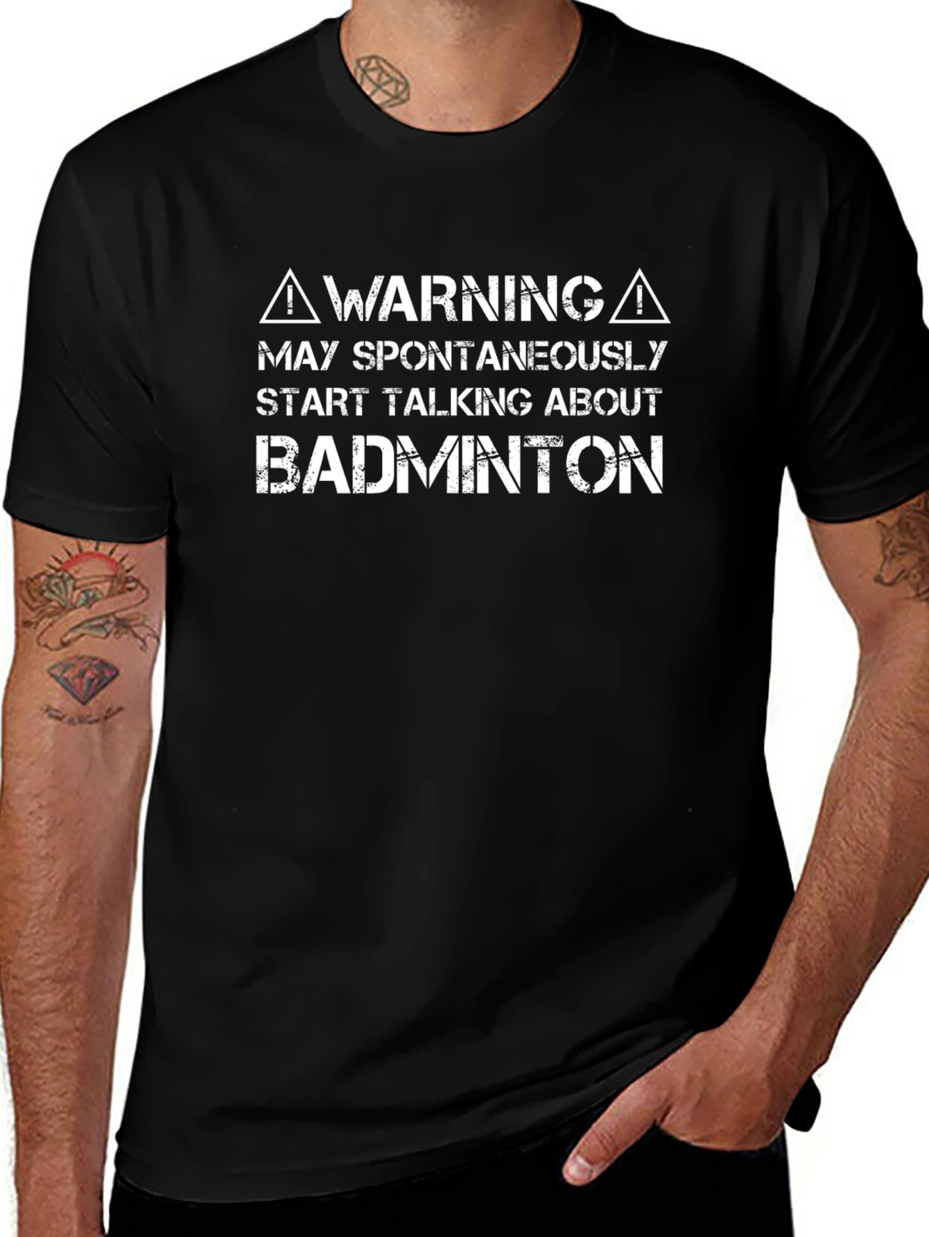Warning: Badminton T-Shirt - Funny Badminton Gift