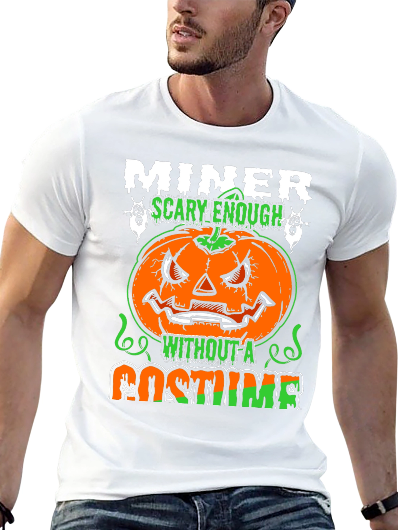Miner Scary Enough Halloween T-Shirt