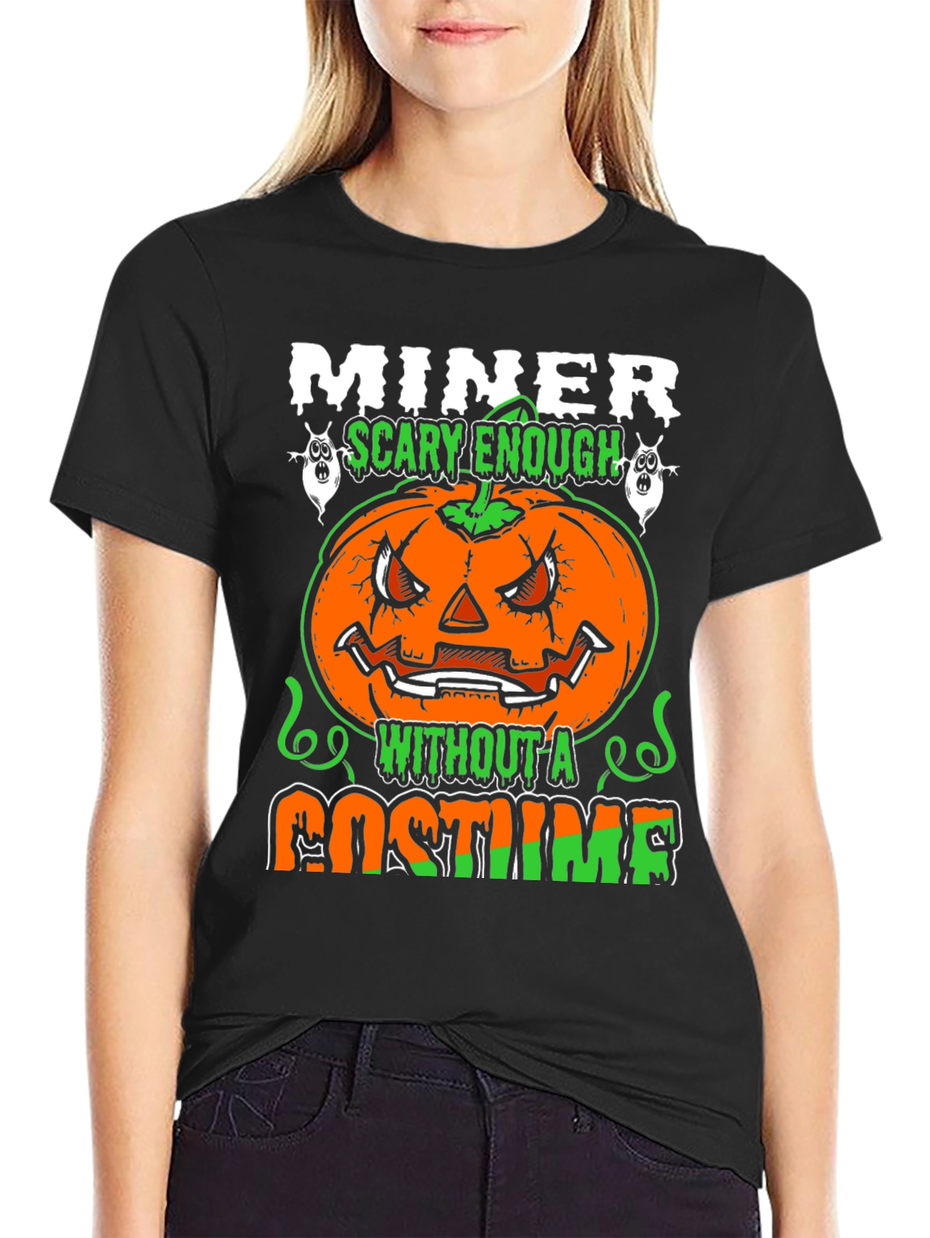 Miner Scary Enough Halloween T-Shirt