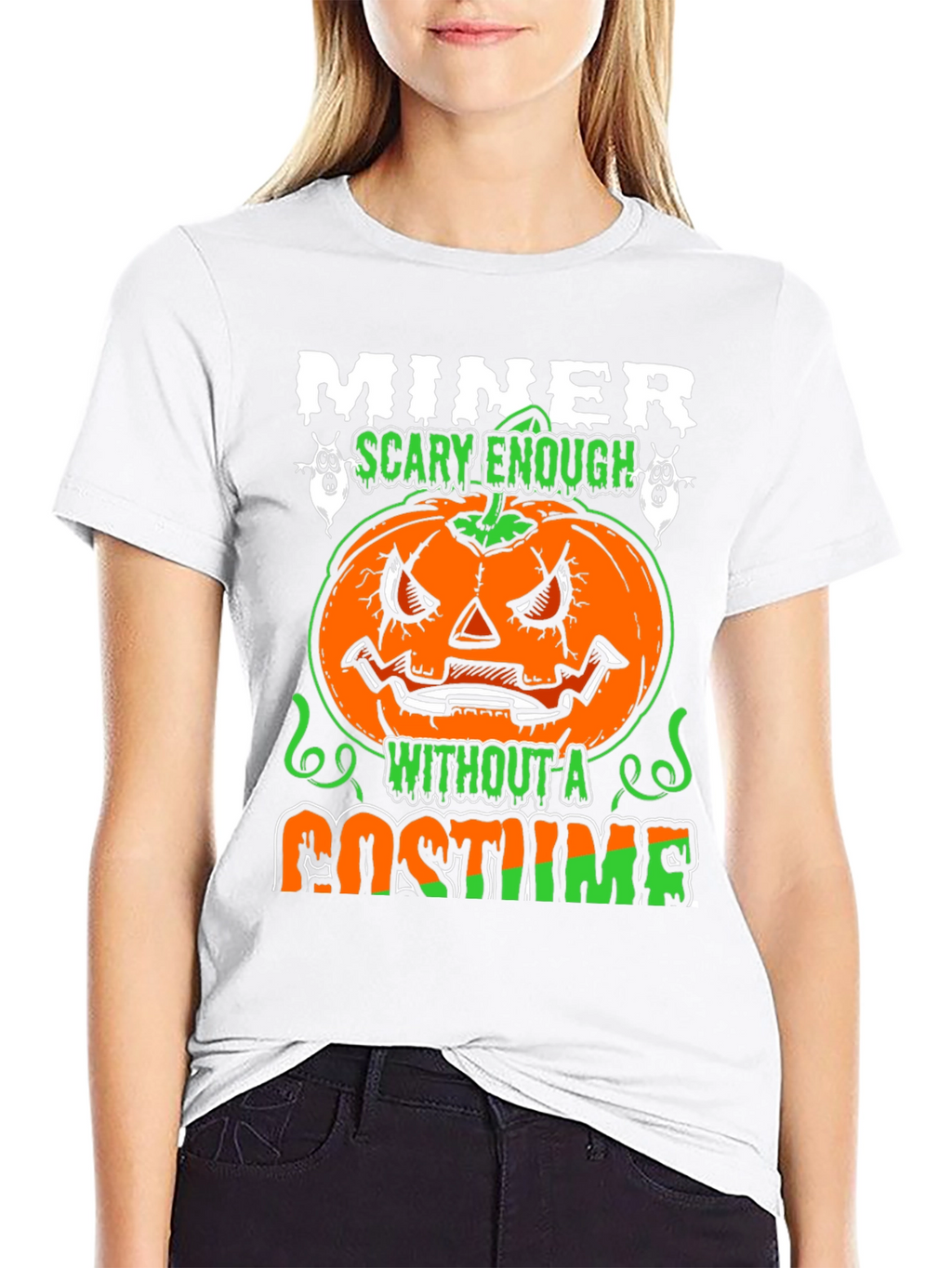 Miner Scary Enough Halloween T-Shirt
