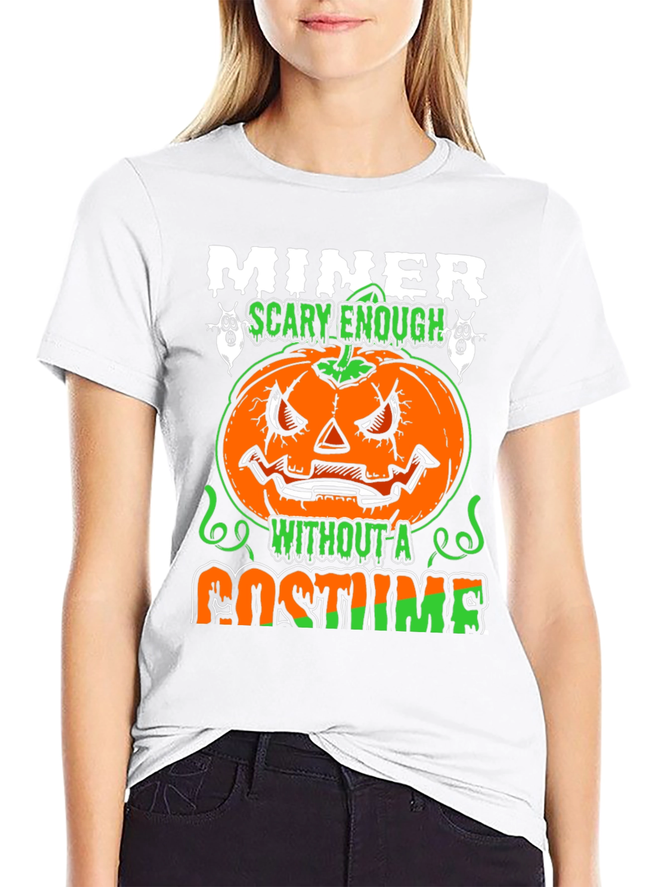 Miner Scary Enough Halloween T-Shirt