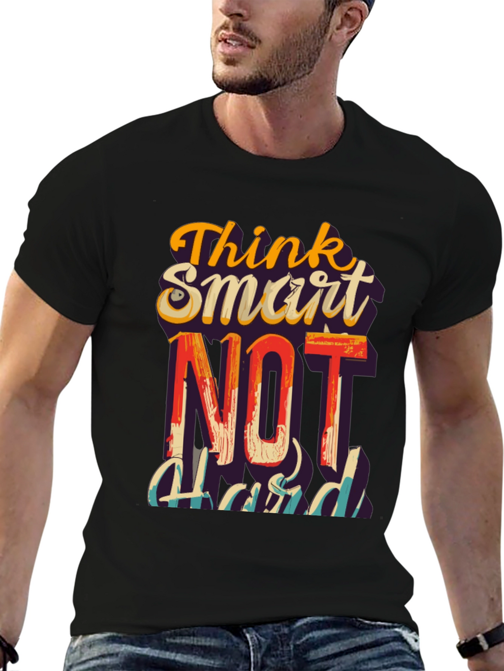 Think Smart Not Hard Graphic T-Shirt