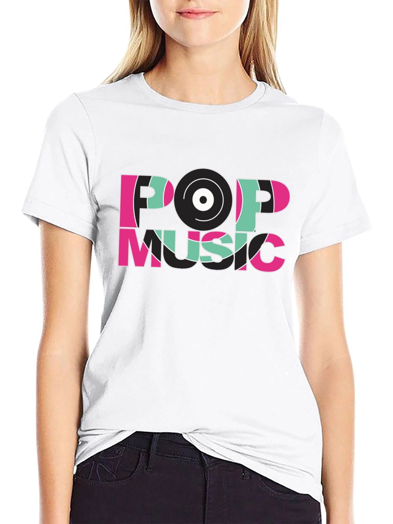 Pop Music Graphic Tee - Cool Retro Vinyl Design T-Shirt