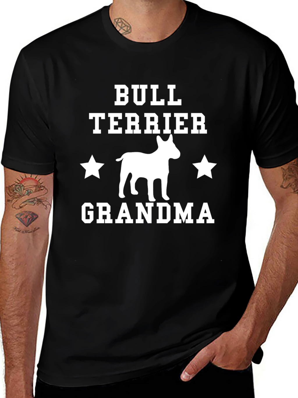 Bull Terrier Grandma T-Shirt – Cute Dog Grandma Graphic Tee