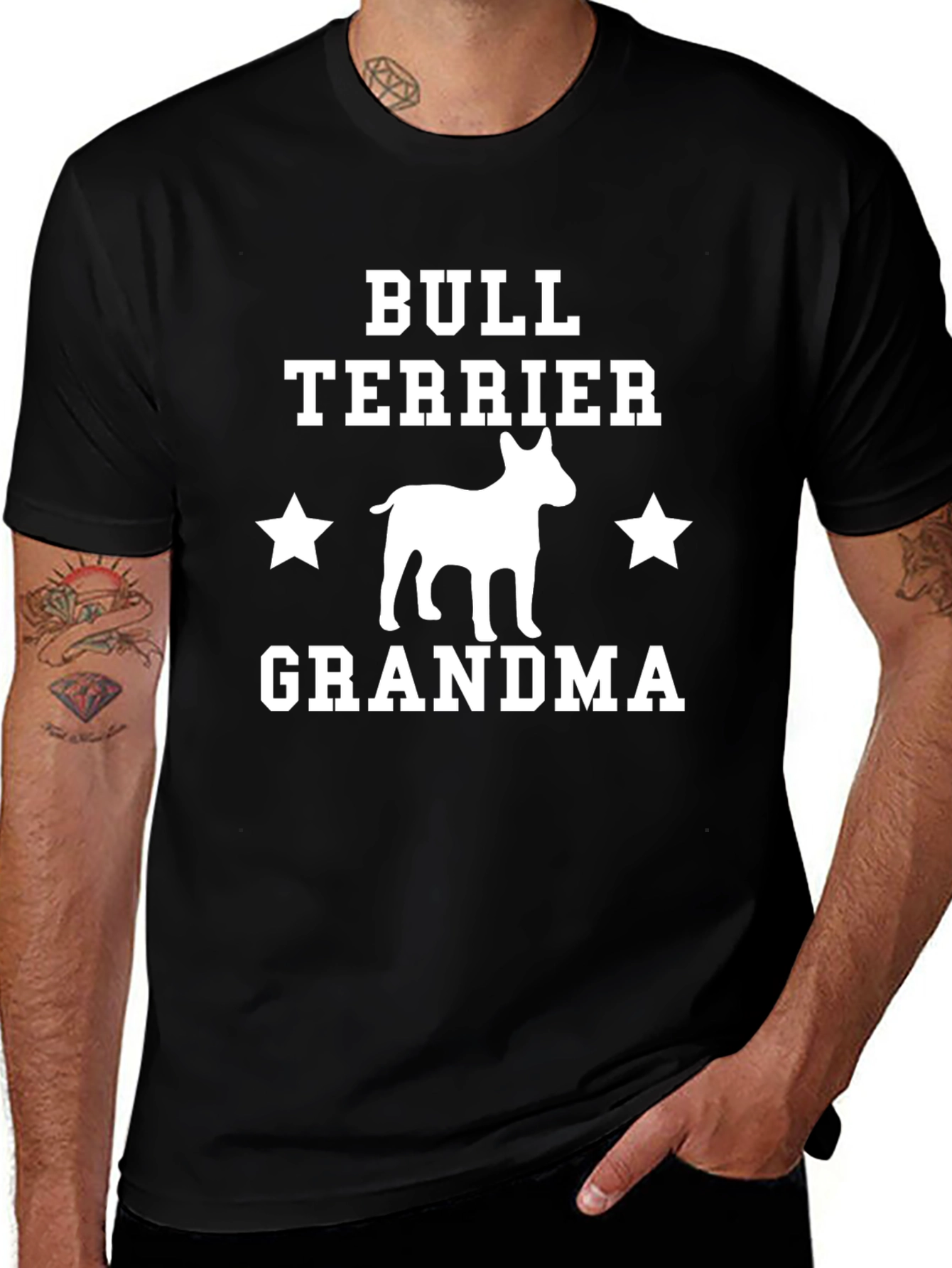 Bull Terrier Grandma T-Shirt – Cute Dog Grandma Graphic Tee