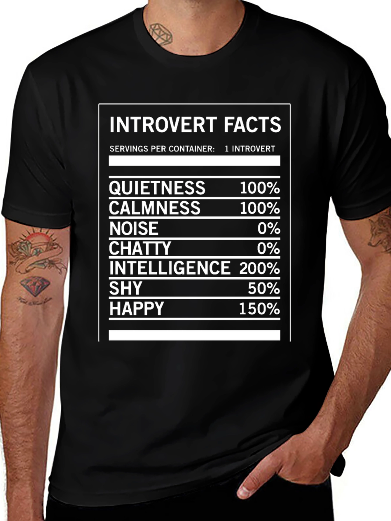 Introvert Facts Graphic Novelty T-Shirt