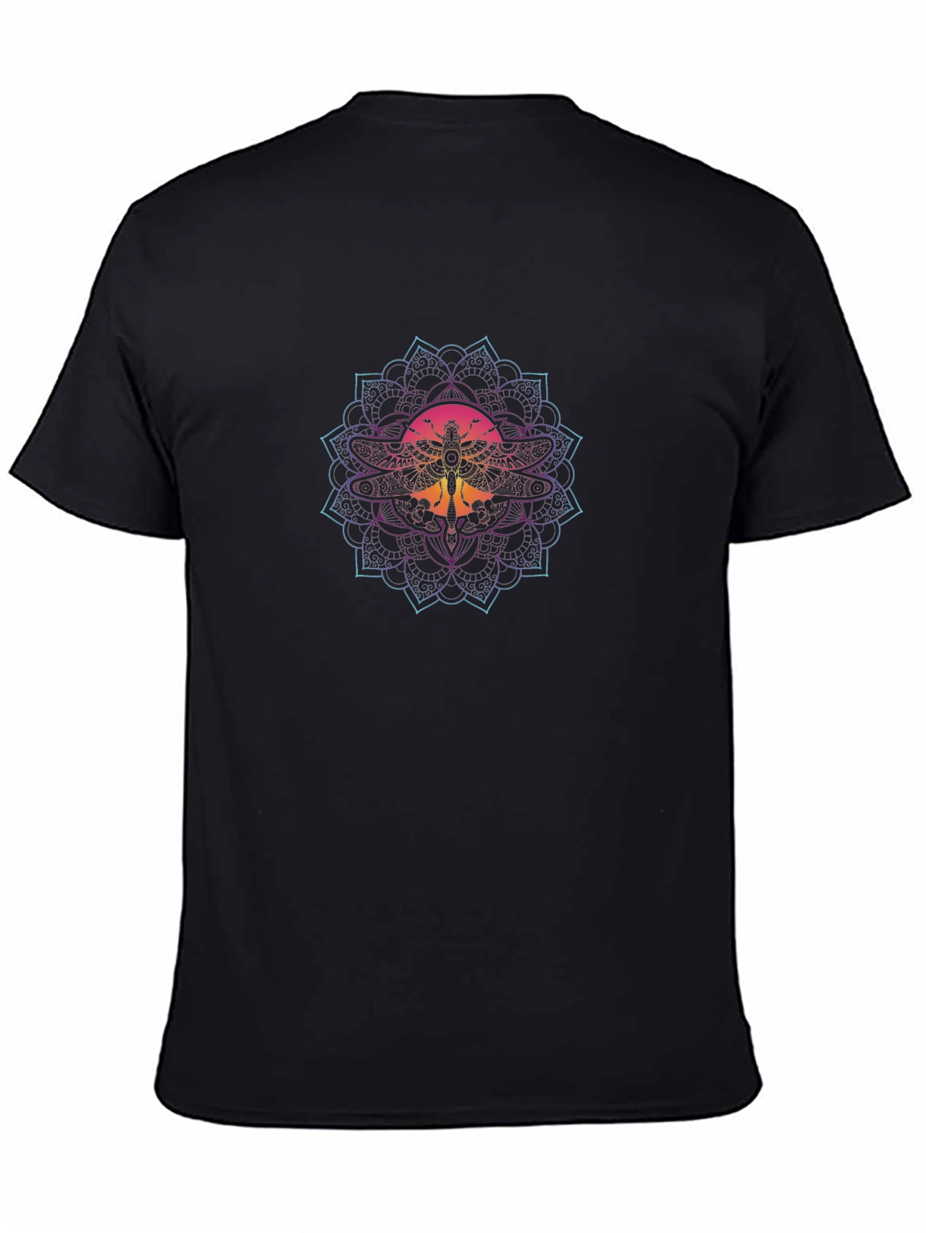 Mandala Moth Graphic Tee - Stylish Comfort