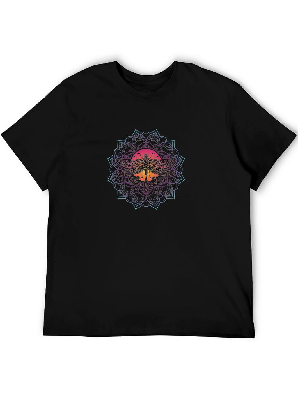 Mandala Moth Graphic Tee - Stylish Comfort