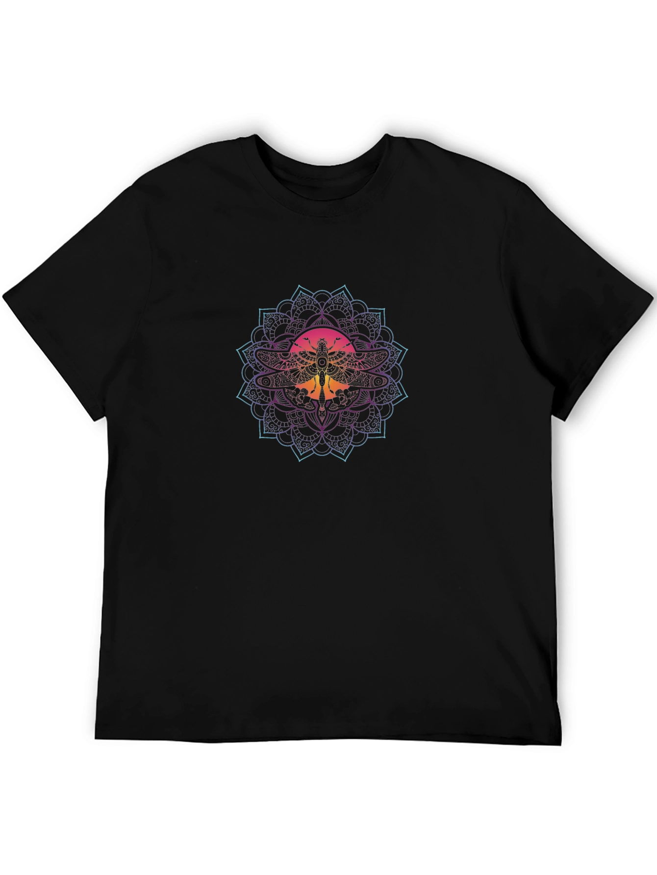 Mandala Moth Graphic Tee - Stylish Comfort