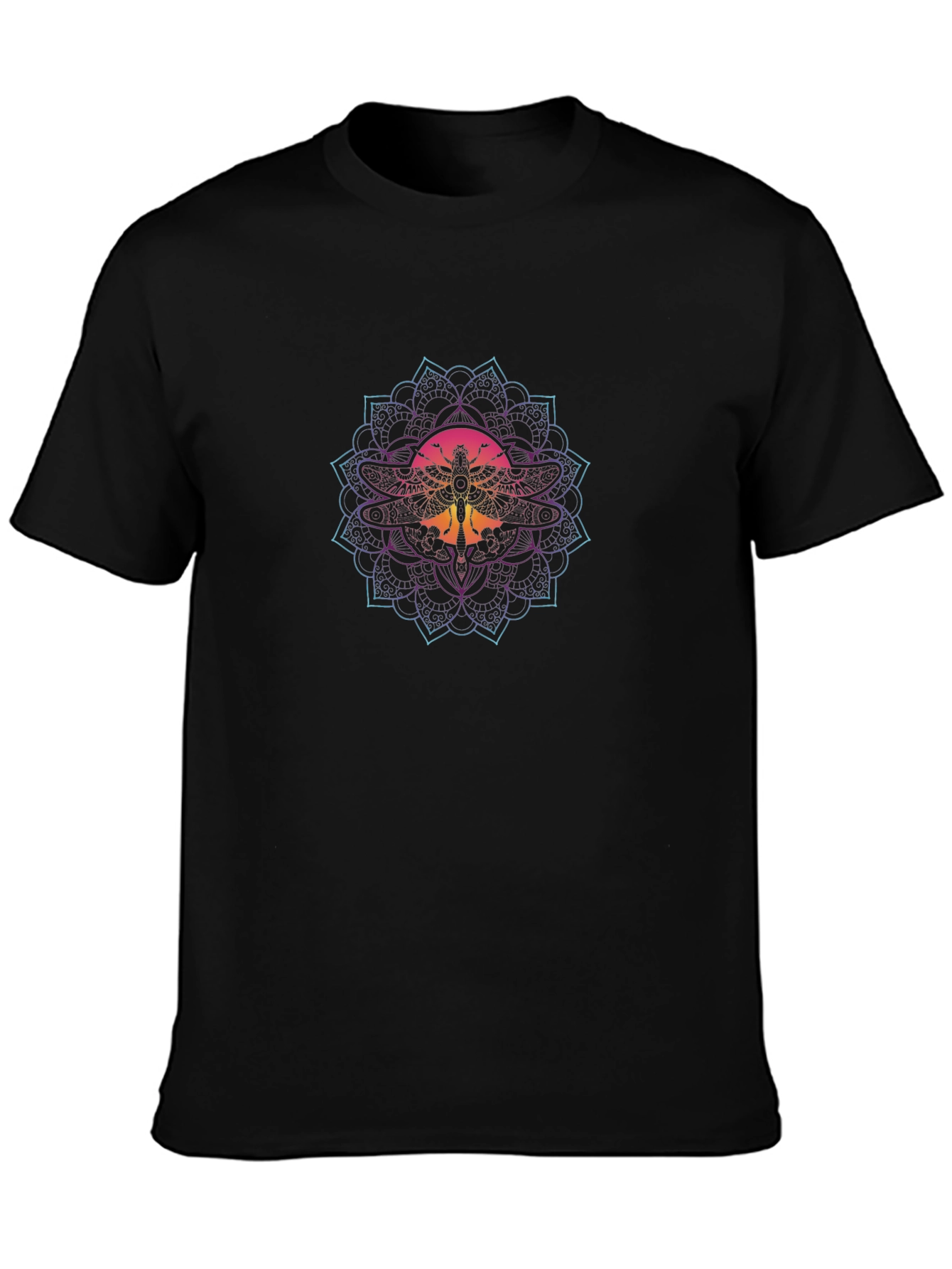 Mandala Moth Graphic Tee - Stylish Comfort