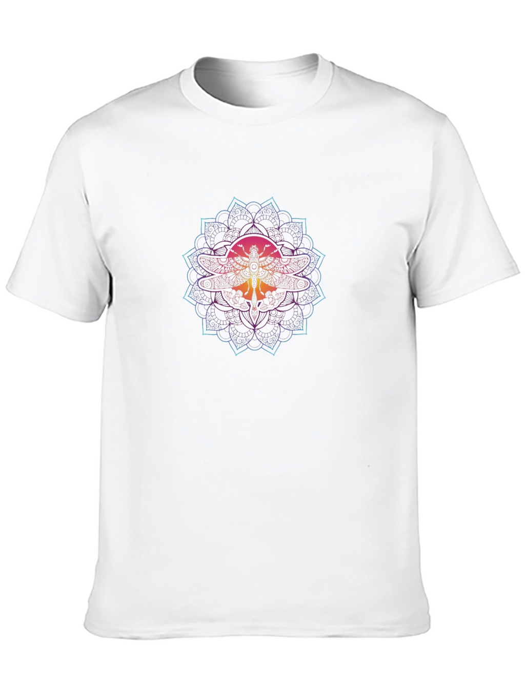Mandala Moth Graphic Tee - Stylish Comfort