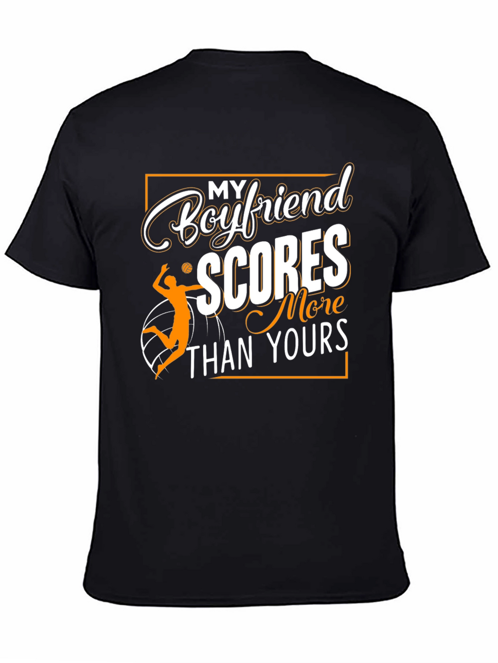 Boyfriend Scores Volleyball Graphic T-Shirt
