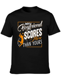 Boyfriend Scores Volleyball Graphic T-Shirt