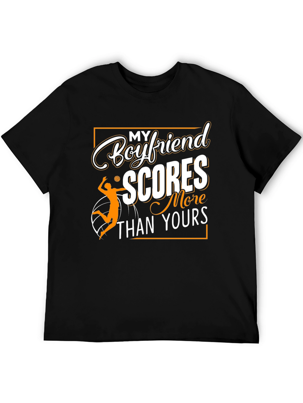 Boyfriend Scores Volleyball Graphic T-Shirt