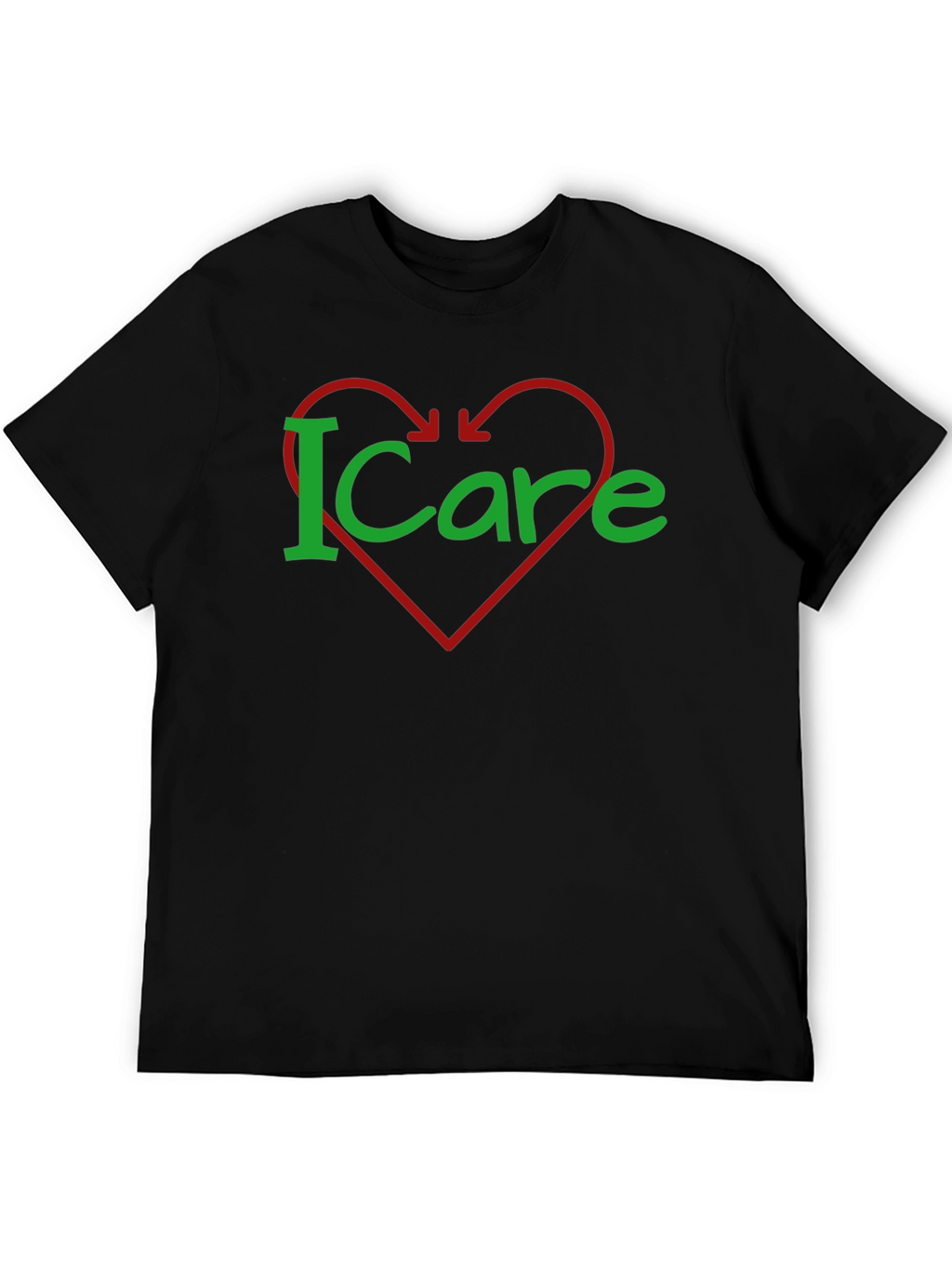 I Care T-Shirt - Heart Graphic Tee
