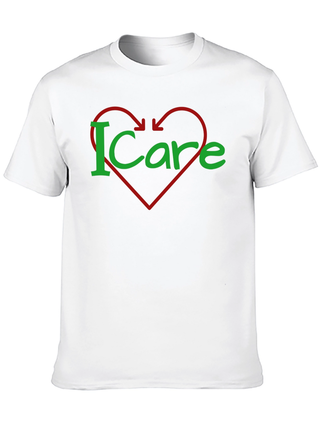 I Care T-Shirt - Heart Graphic Tee