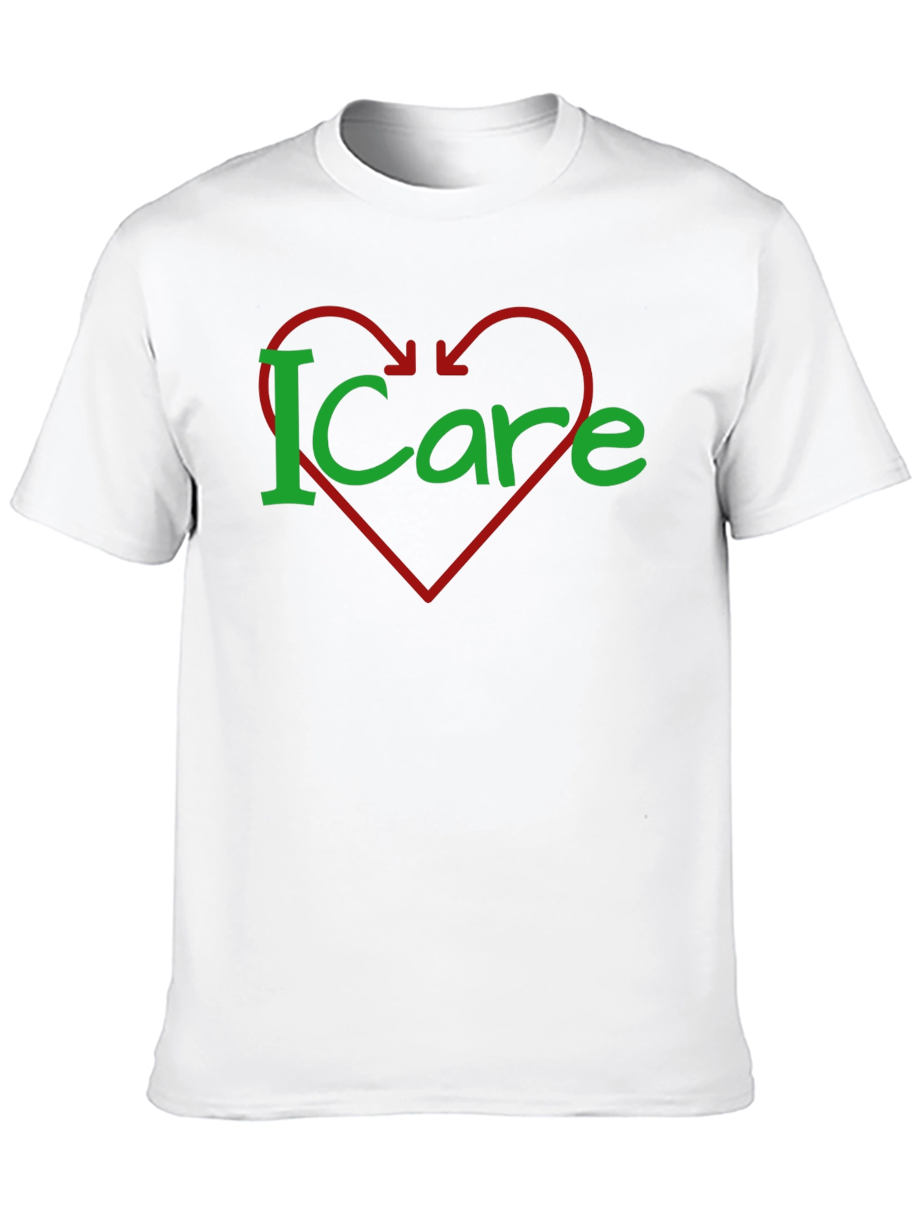 I Care T-Shirt - Heart Graphic Tee