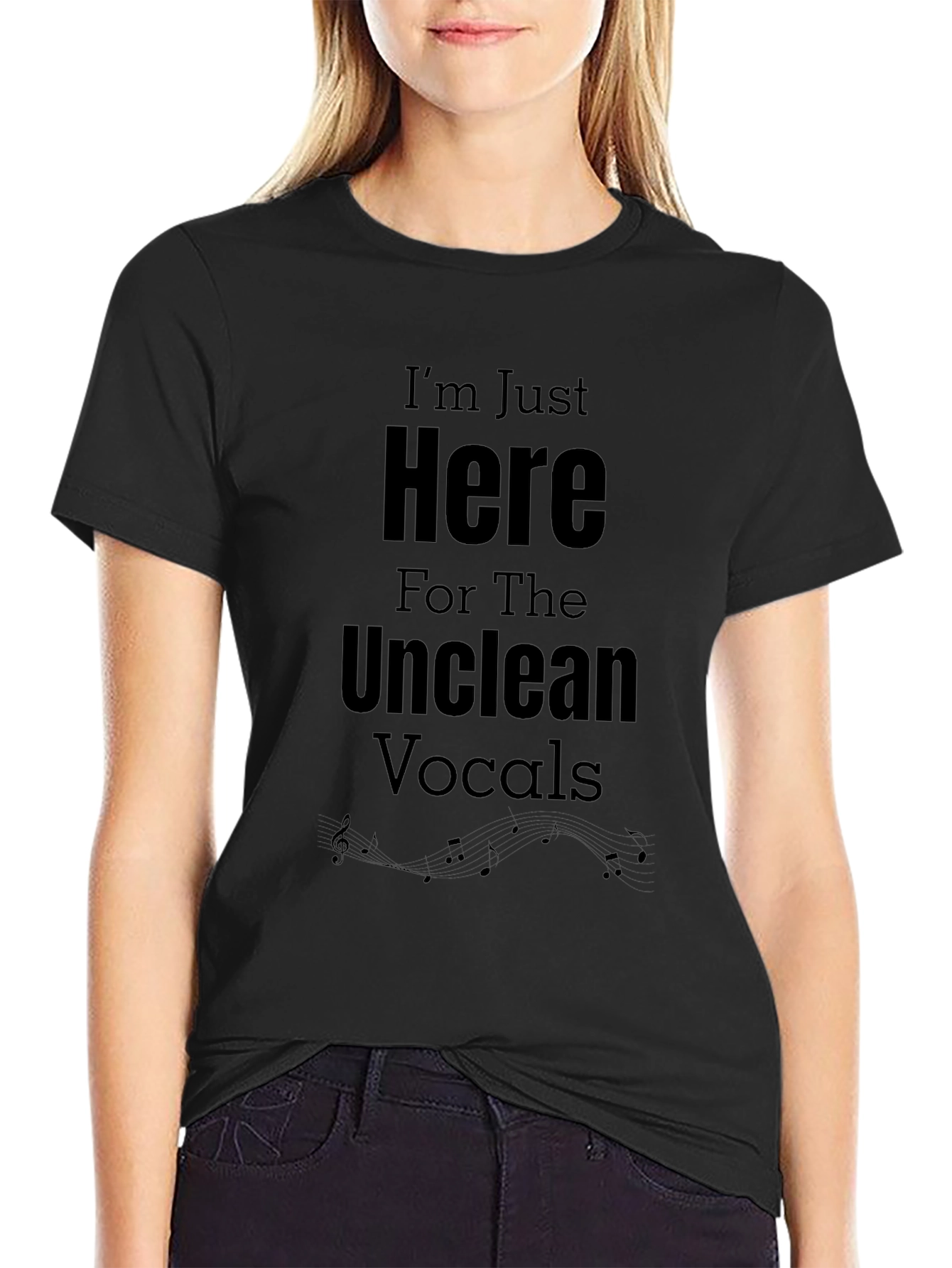 Im Just Here For The Unclean Vocals Graphic T-Shirt