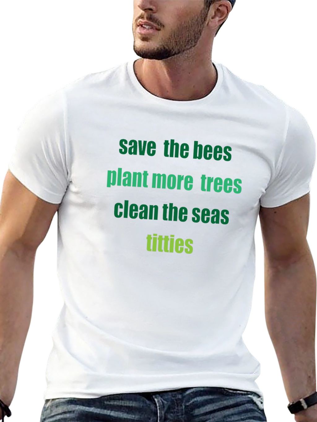 Save the Bees Graphic Print T-Shirt