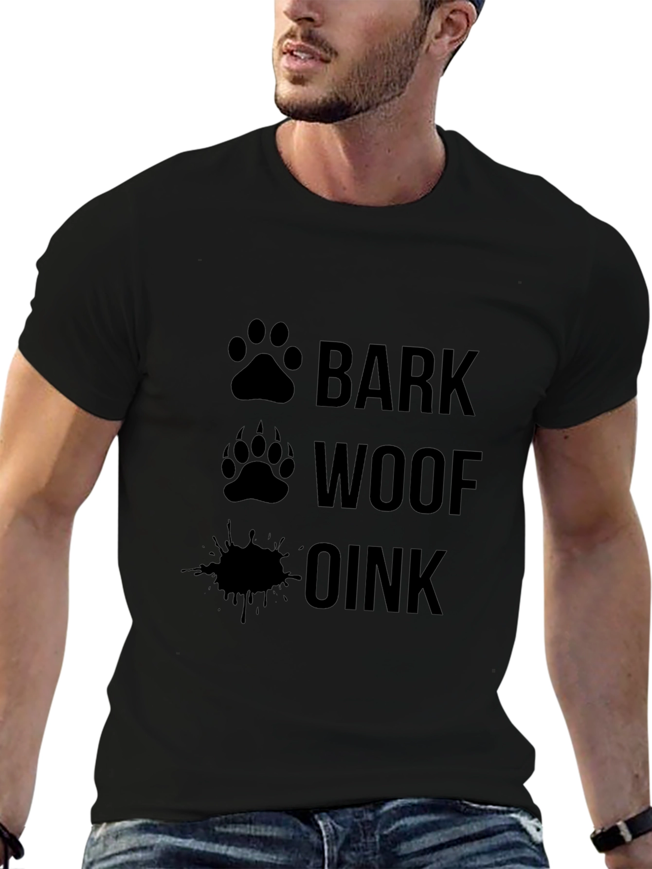 Bark Woof Oink T-Shirt Funny Animal Sounds Tee