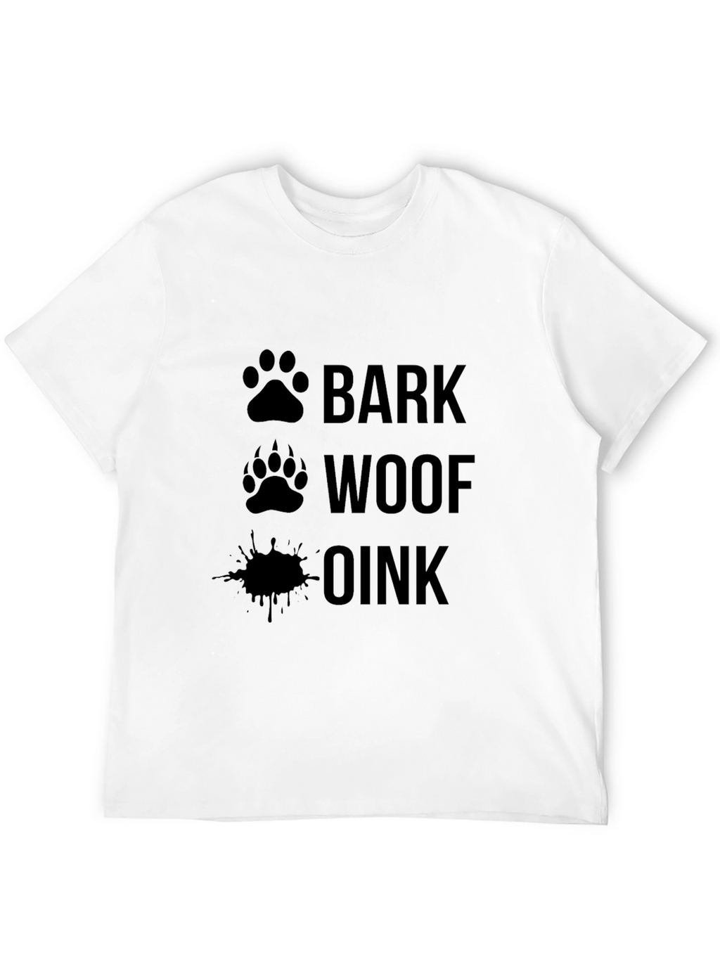 Bark Woof Oink T-Shirt Funny Animal Sounds Tee
